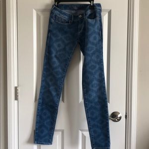 Bullhead Black Tribal Pattern Skinny Jeans